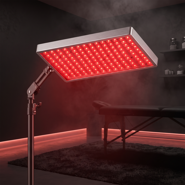 Red Light Recovery Panel - angled view with red glow