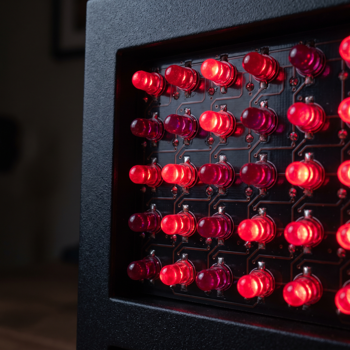 Red Light Recovery Panel - LED array close-up glowing
