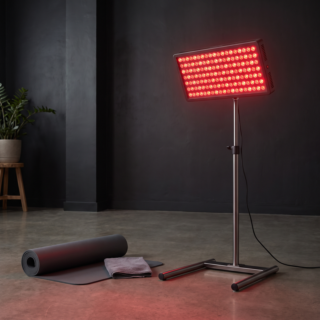 Red Light Recovery Panel - wellness space styling