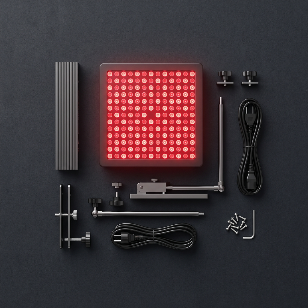 Red Light Recovery Panel - included parts and stand