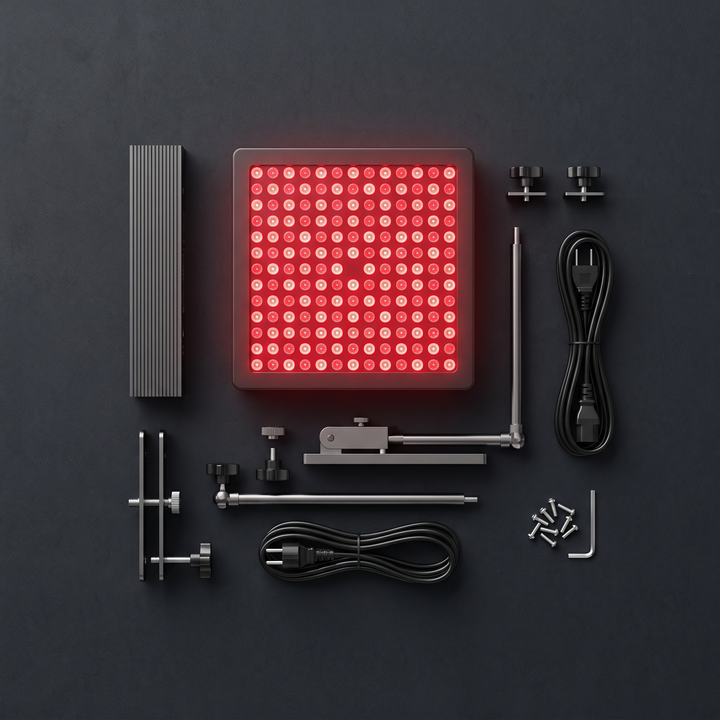 Red Light Recovery Panel - included parts and stand