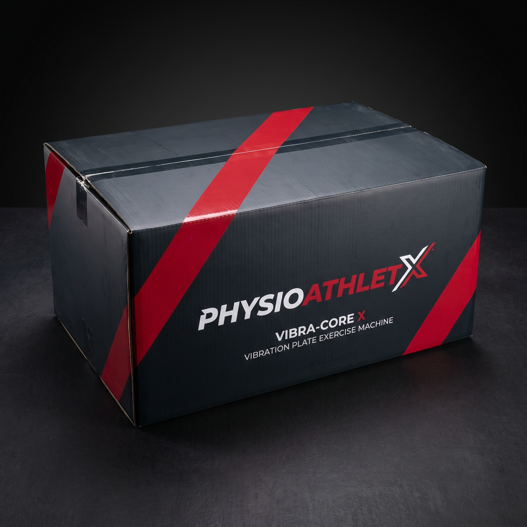 PHYSIOATHLETX vibration plate machine retail packaging
