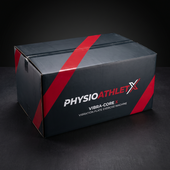 PHYSIOATHLETX vibration plate machine retail packaging