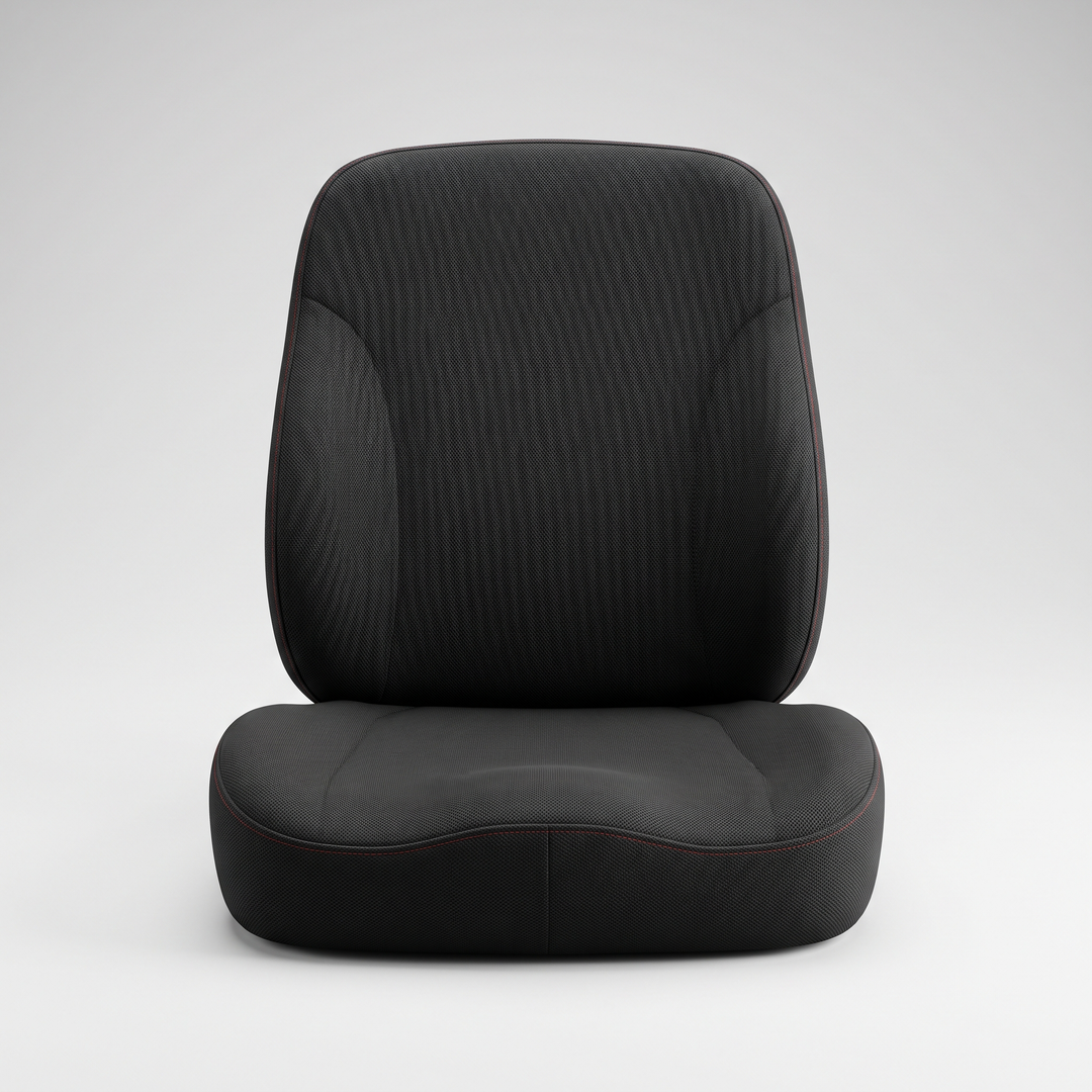 Ergonomic seat and lumbar backrest cushion in black, memory foam comfort cushion for posture support