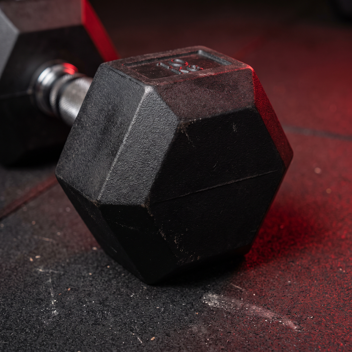 PHYSIOATHLETX Adjustable Dumbbell Set 40KG - decagonal anti-roll shape