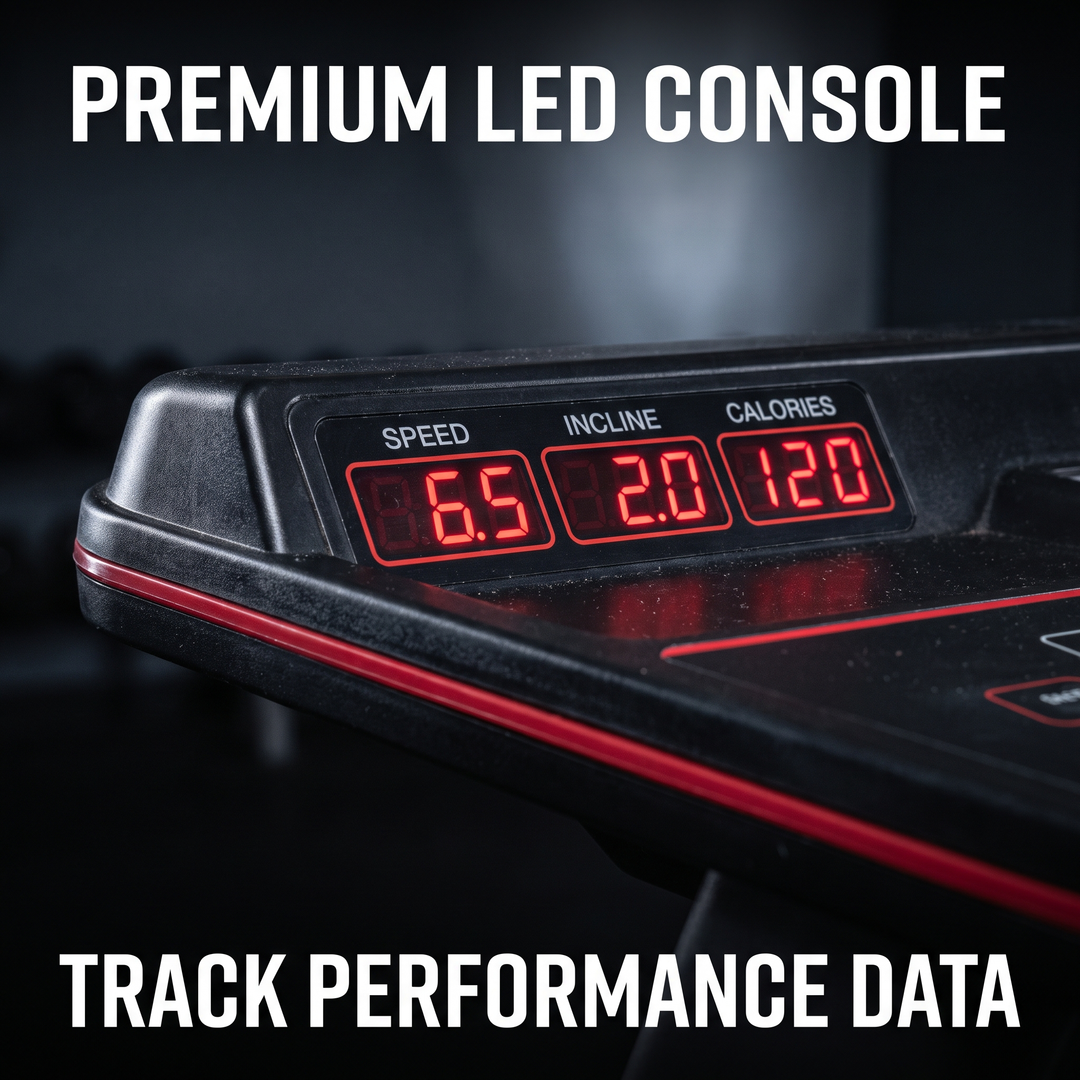 Foldable Treadmill Home Gym - LED Display Console