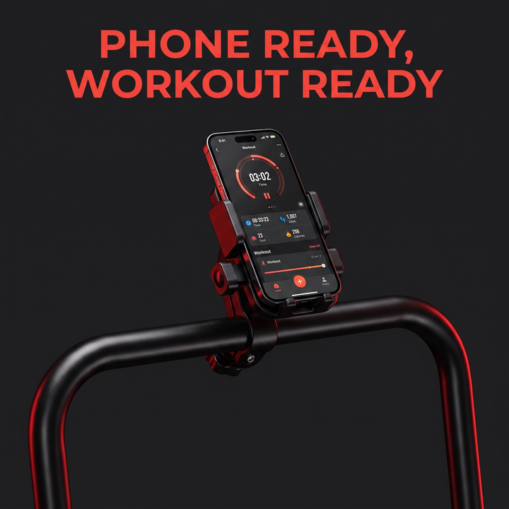 Adjustable Stair Stepper Climber Machine - phone holder feature