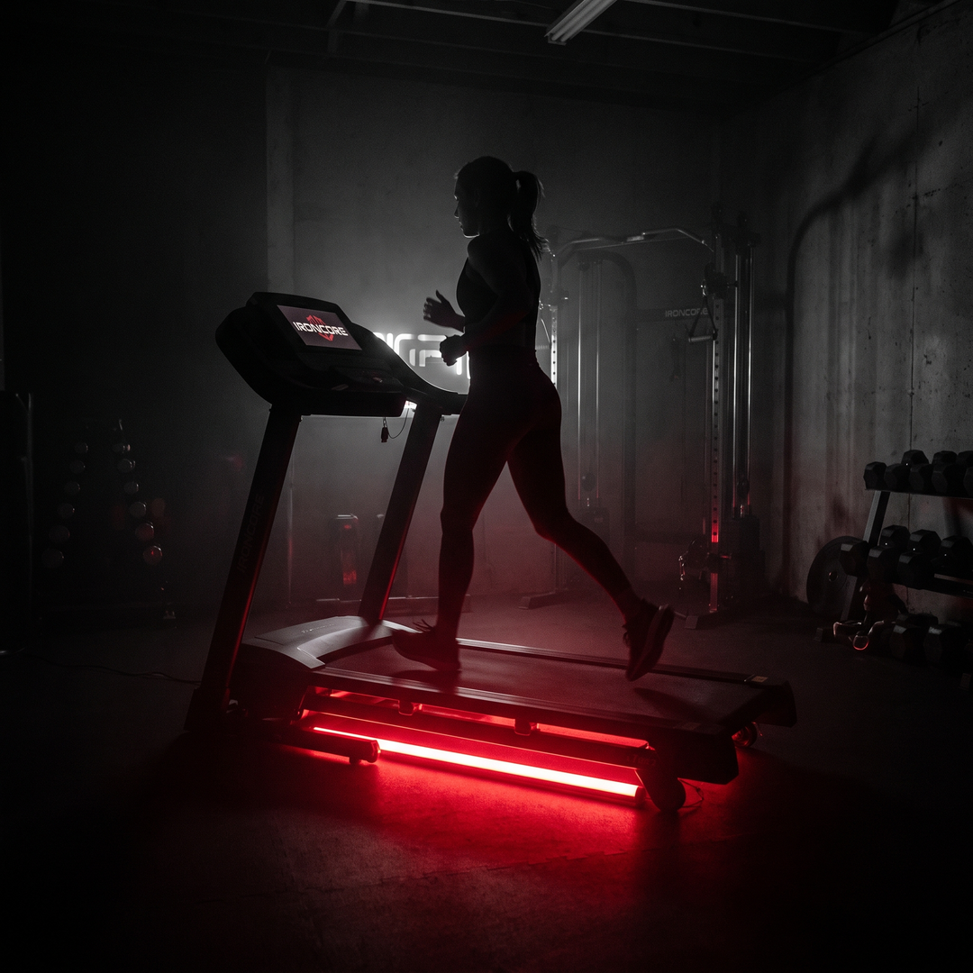 Foldable Treadmill Home Gym - Night Workout Mood