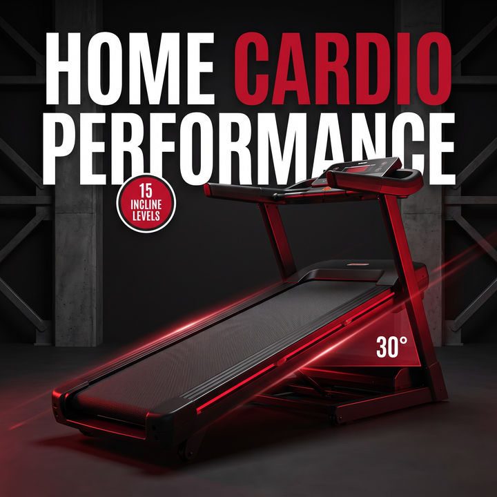 Foldable Treadmill Home Gym - Home Cardio Performance 15 Incline Levels