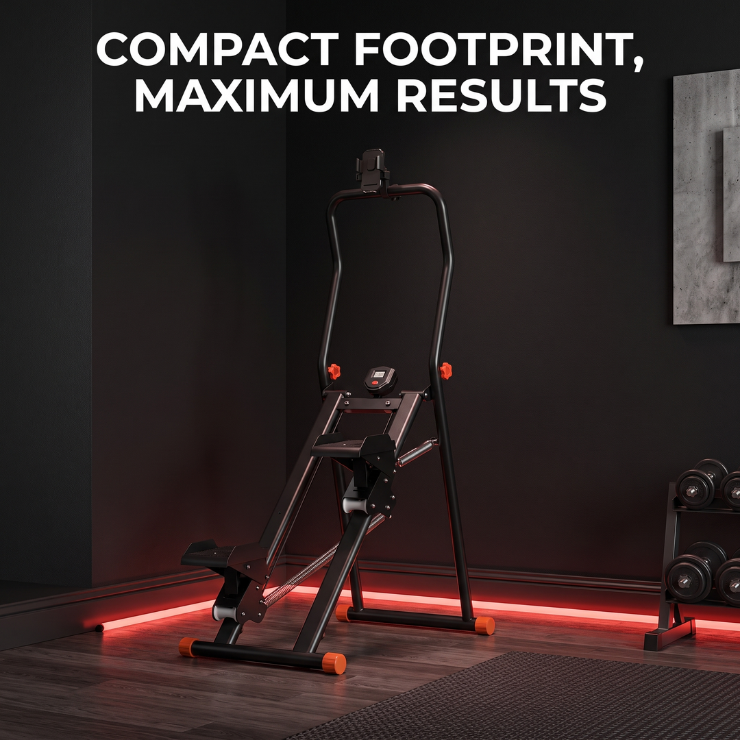 Adjustable Stair Stepper Climber Machine - compact home gym setup