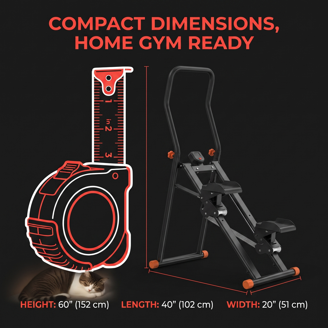Adjustable Stair Stepper Climber Machine - size and dimensions