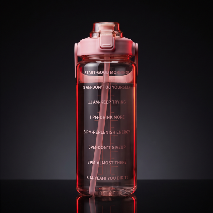 PHYSIOATHLETX Large Capacity Sports Water Bottle - 2000ml Pink