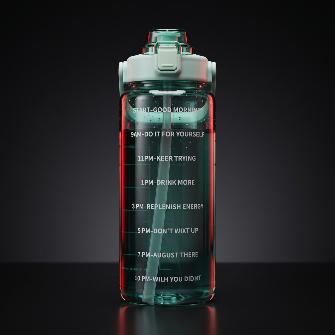 PHYSIOATHLETX Large Capacity Sports Water Bottle - 2000ml Green