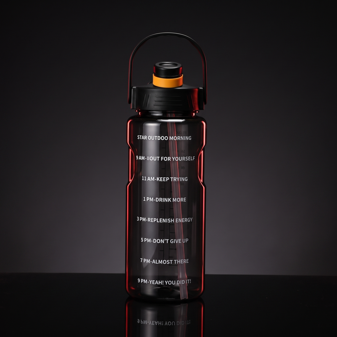 PHYSIOATHLETX Large Capacity Sports Water Bottle - 3000ml Black