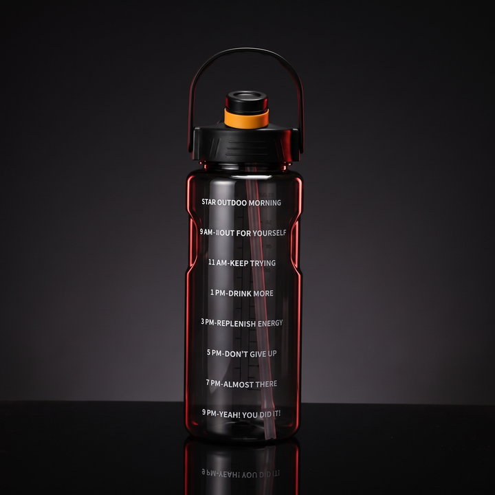 PHYSIOATHLETX Large Capacity Sports Water Bottle - 3000ml Black