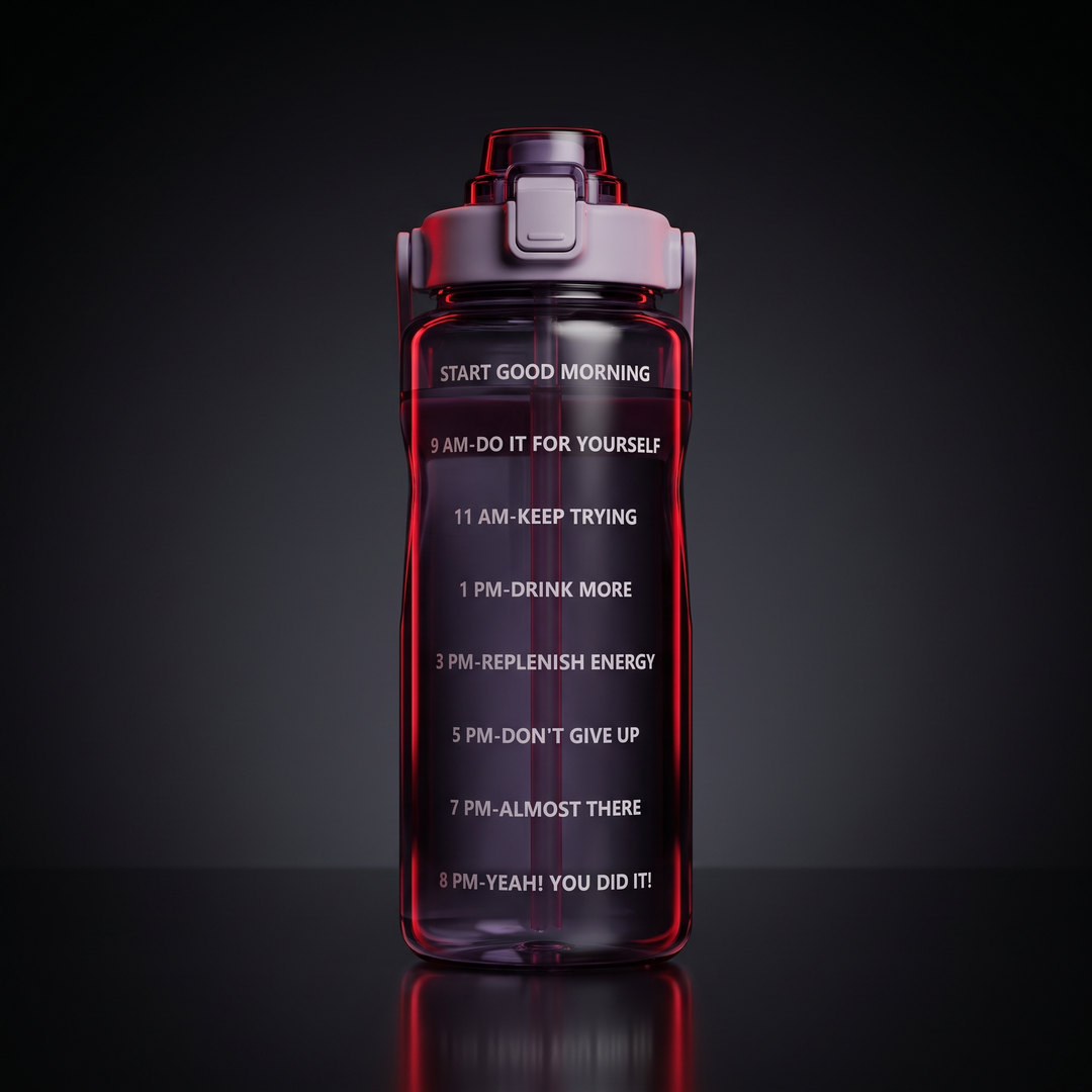 PHYSIOATHLETX Large Capacity Sports Water Bottle - 2000ml Purple
