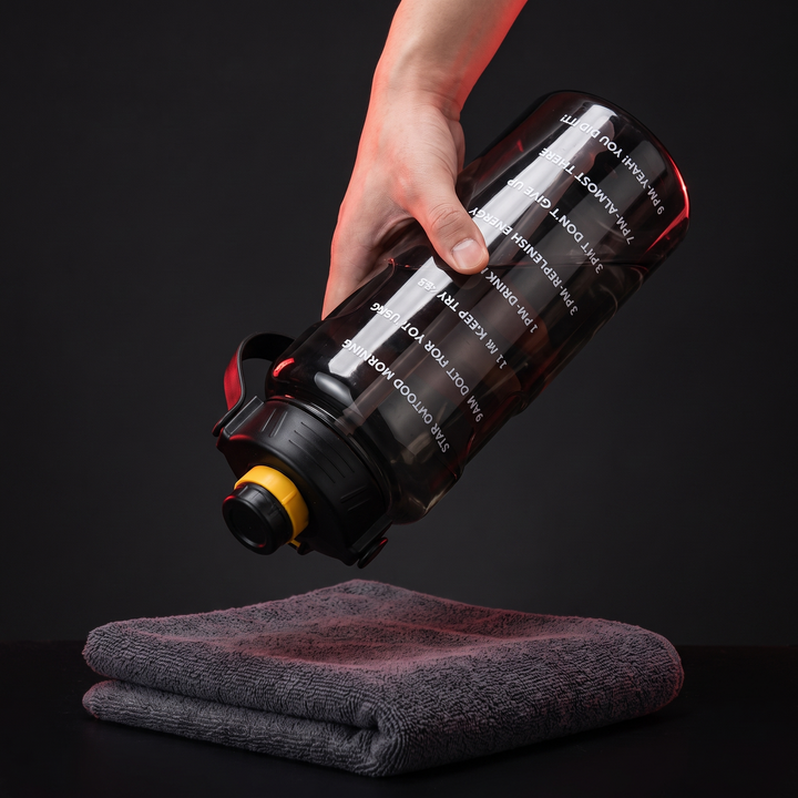 PHYSIOATHLETX Sports Water Bottle Leak-Proof Seal Demo - Black 3000ml