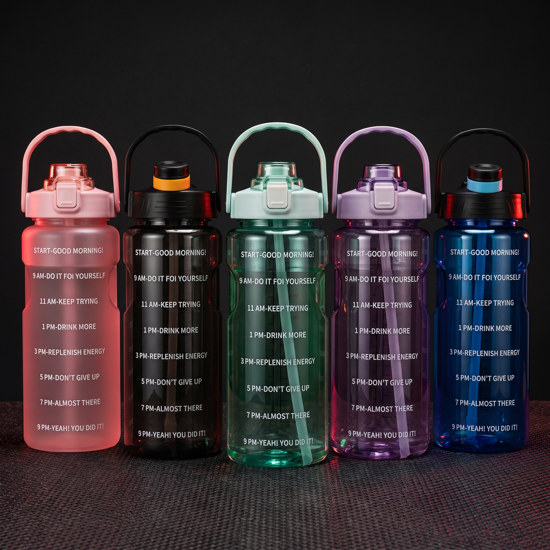 PHYSIOATHLETX Sports Water Bottle Color Lineup - Pink Black Green Purple Blue