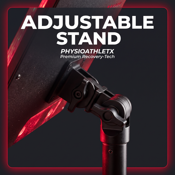 PHYSIOATHLETX Dual Chip LED Red Light Recovery Panel - Adjustable Stand Feature