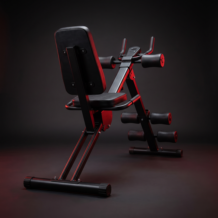 Adjustable Ab Trainer Foldable Abdominal Crunch Machine - Rear View