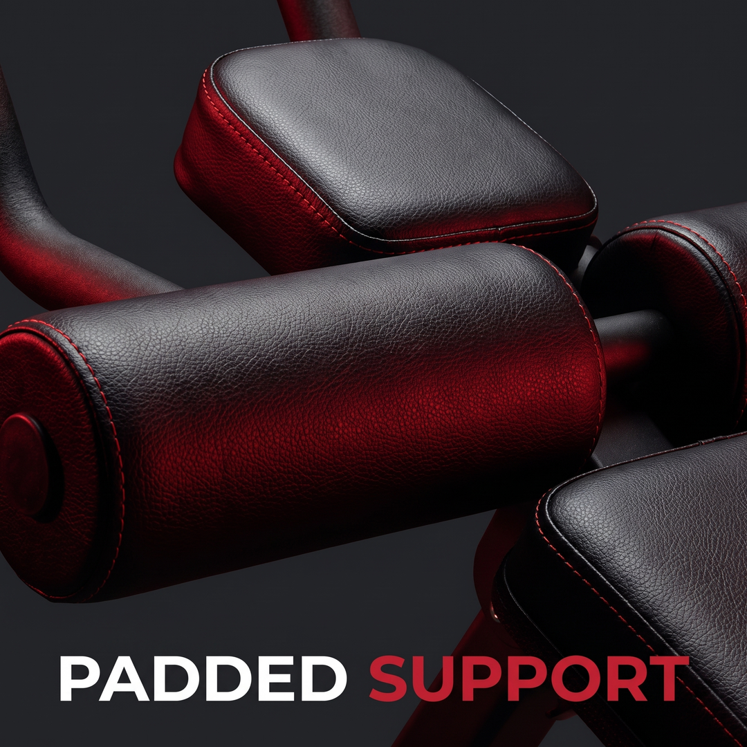 Adjustable Ab Trainer Foldable Abdominal Crunch Machine - Padded Armrest and Headrest