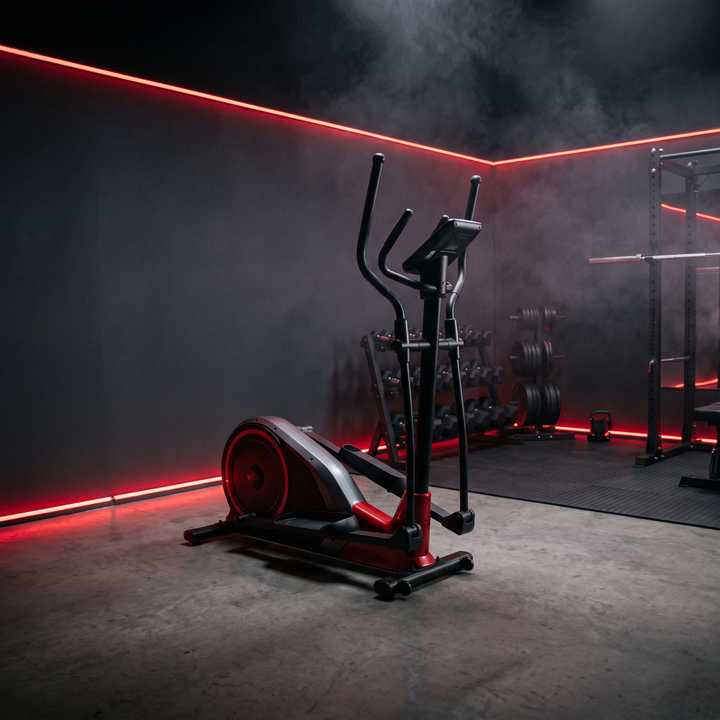 PHYSIOATHLETX Adjustable Elliptical Training Machine - Home Gym Centerpiece Wide Shot