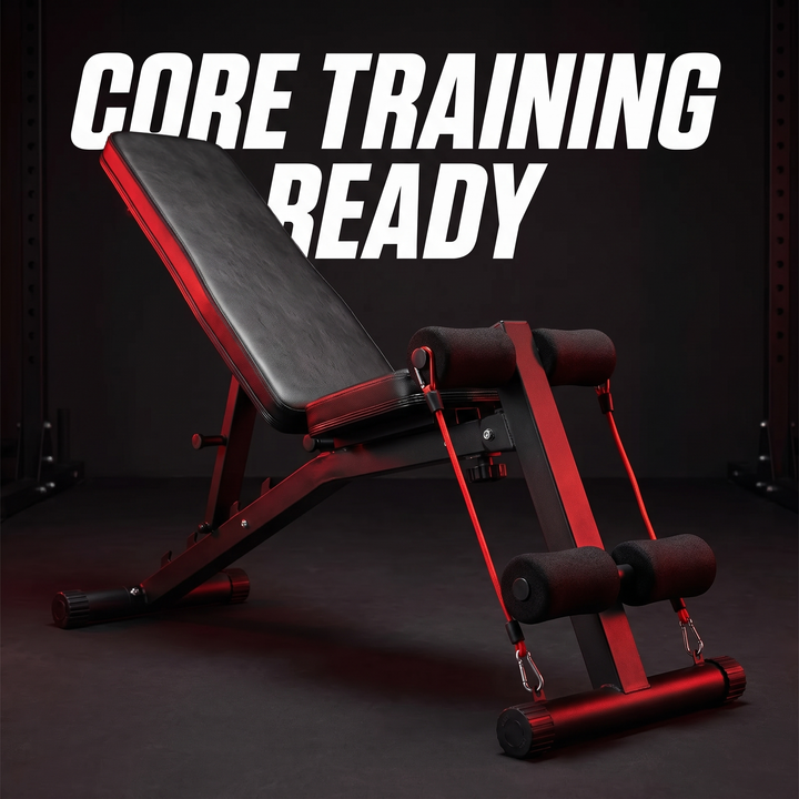 PHYSIOATHLETX Adjustable Weight Bench - Sit-Up Position with Footlock