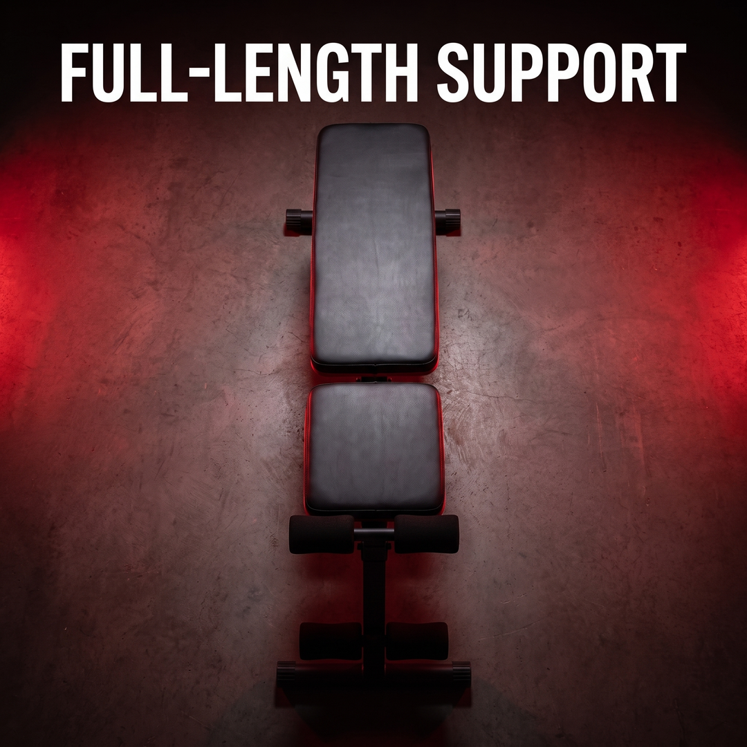 PHYSIOATHLETX Adjustable Weight Bench - Top Down View