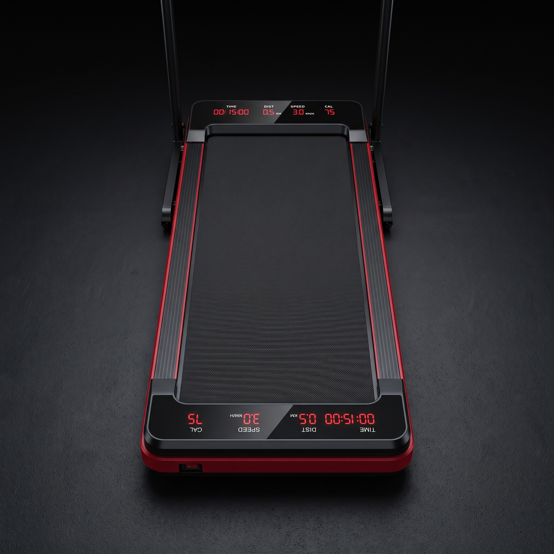 PHYSIOATHLETX Foldable Walking Pad Treadmill - Top-Down Deck View