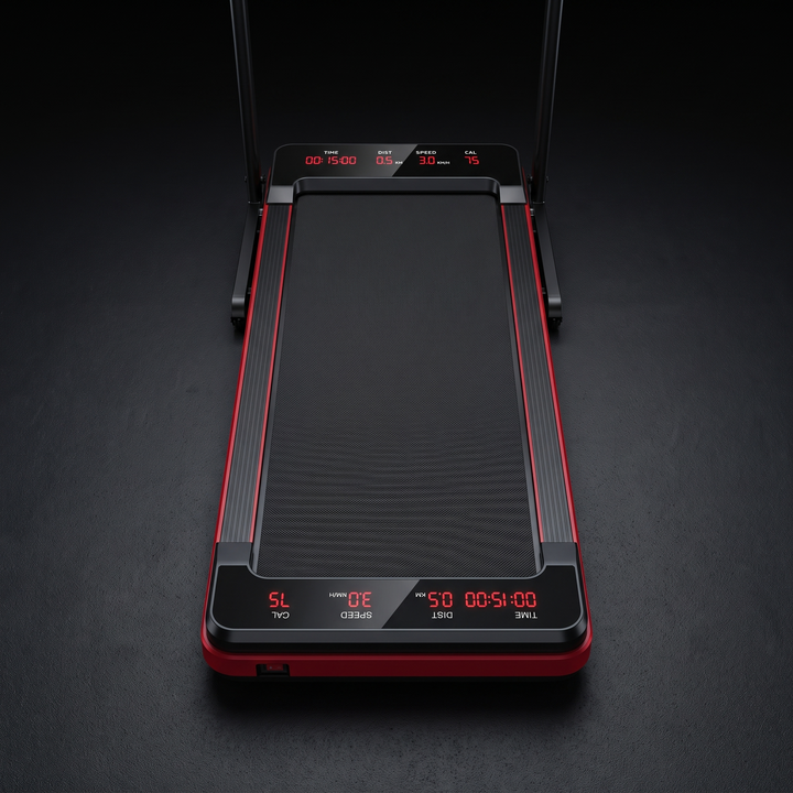 PHYSIOATHLETX Foldable Walking Pad Treadmill - Top-Down Deck View