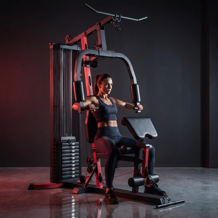 PHYSIOATHLETX All-In-One Home Gym Station - Chest Press Exercise In Use