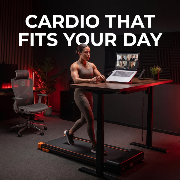 PHYSIOATHLETX Foldable Walking Pad Treadmill - Walking During Video Call