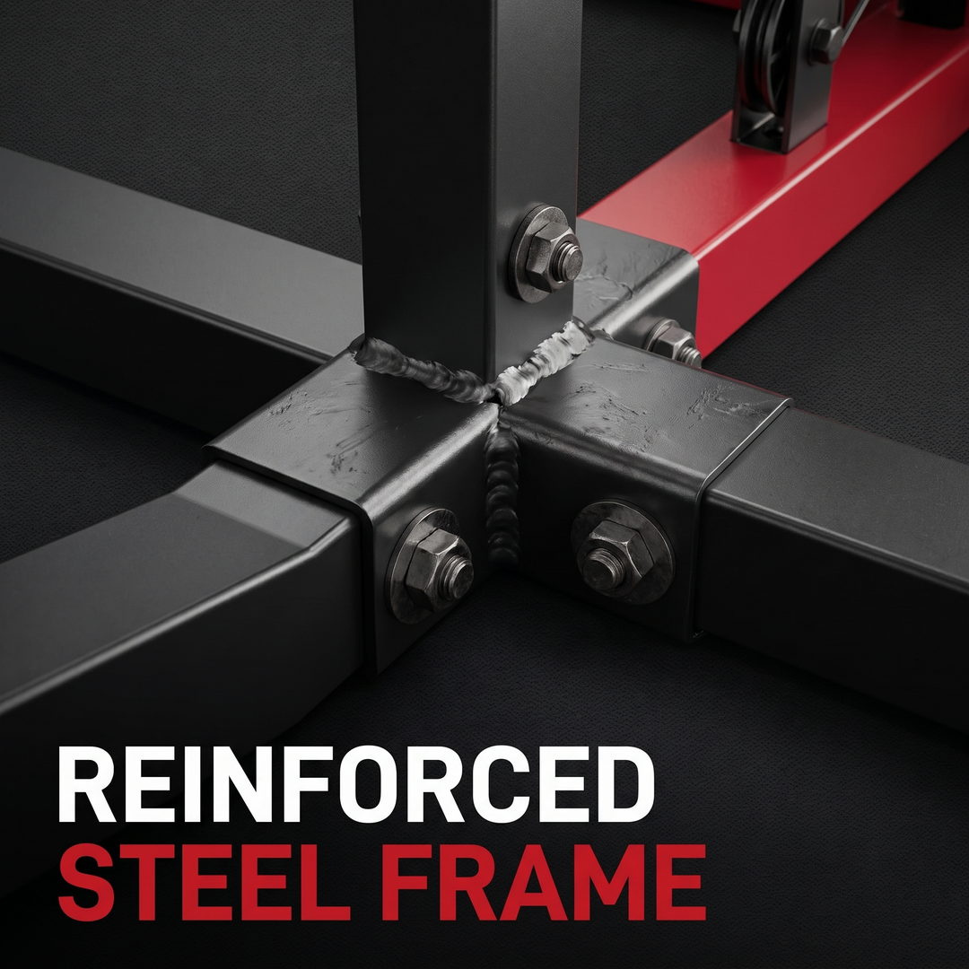 PHYSIOATHLETX All-In-One Home Gym Station - Reinforced Steel Frame Detail