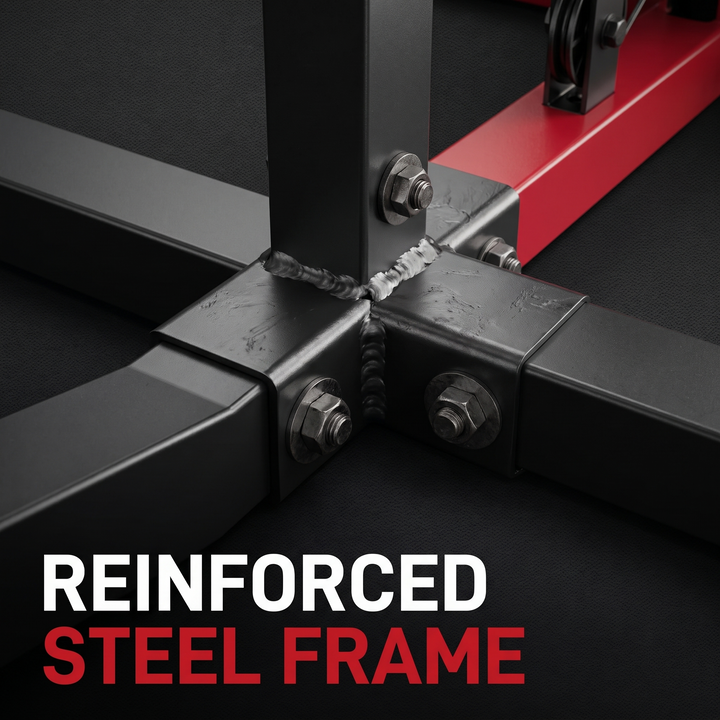 PHYSIOATHLETX All-In-One Home Gym Station - Reinforced Steel Frame Detail