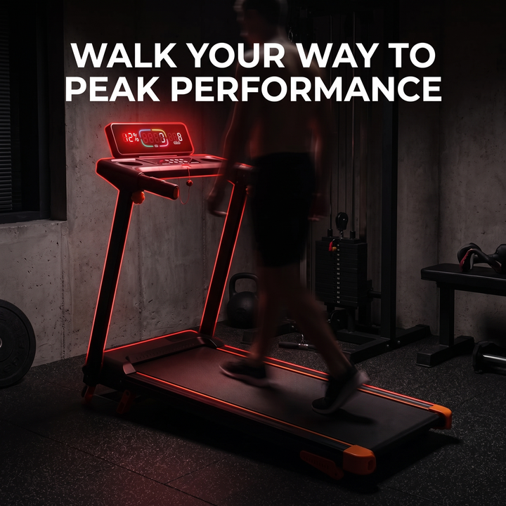 PHYSIOATHLETX Foldable Walking Pad Treadmill - Night Mood Lifestyle