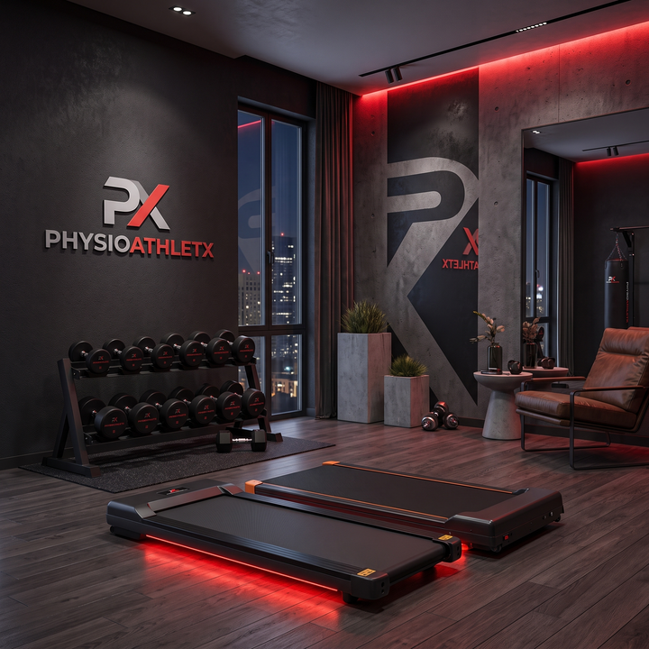 PHYSIOATHLETX Foldable Walking Pad Treadmill - Home Gym Corner Lifestyle