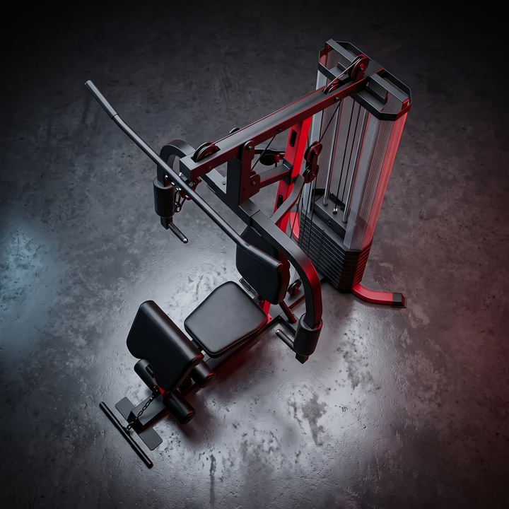 PHYSIOATHLETX All-In-One Home Gym Station 160LB Weight Stack - Overhead View