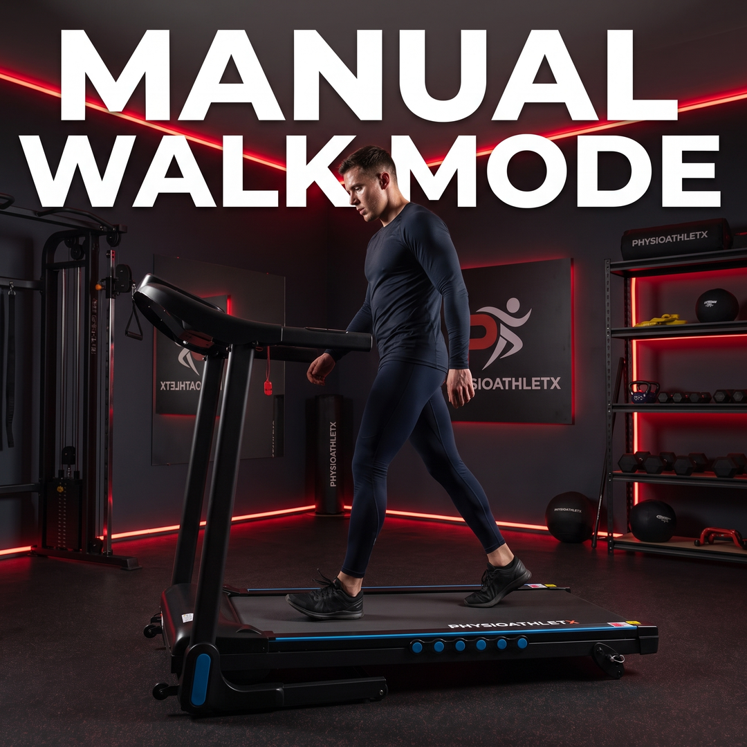 Adjustable Incline Treadmill 4-in-1 Home Treadmill - Manual Walk Mode In Use