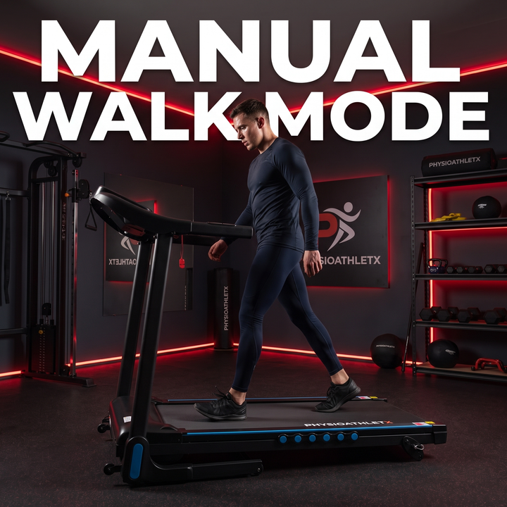 Adjustable Incline Treadmill 4-in-1 Home Treadmill - Manual Walk Mode In Use