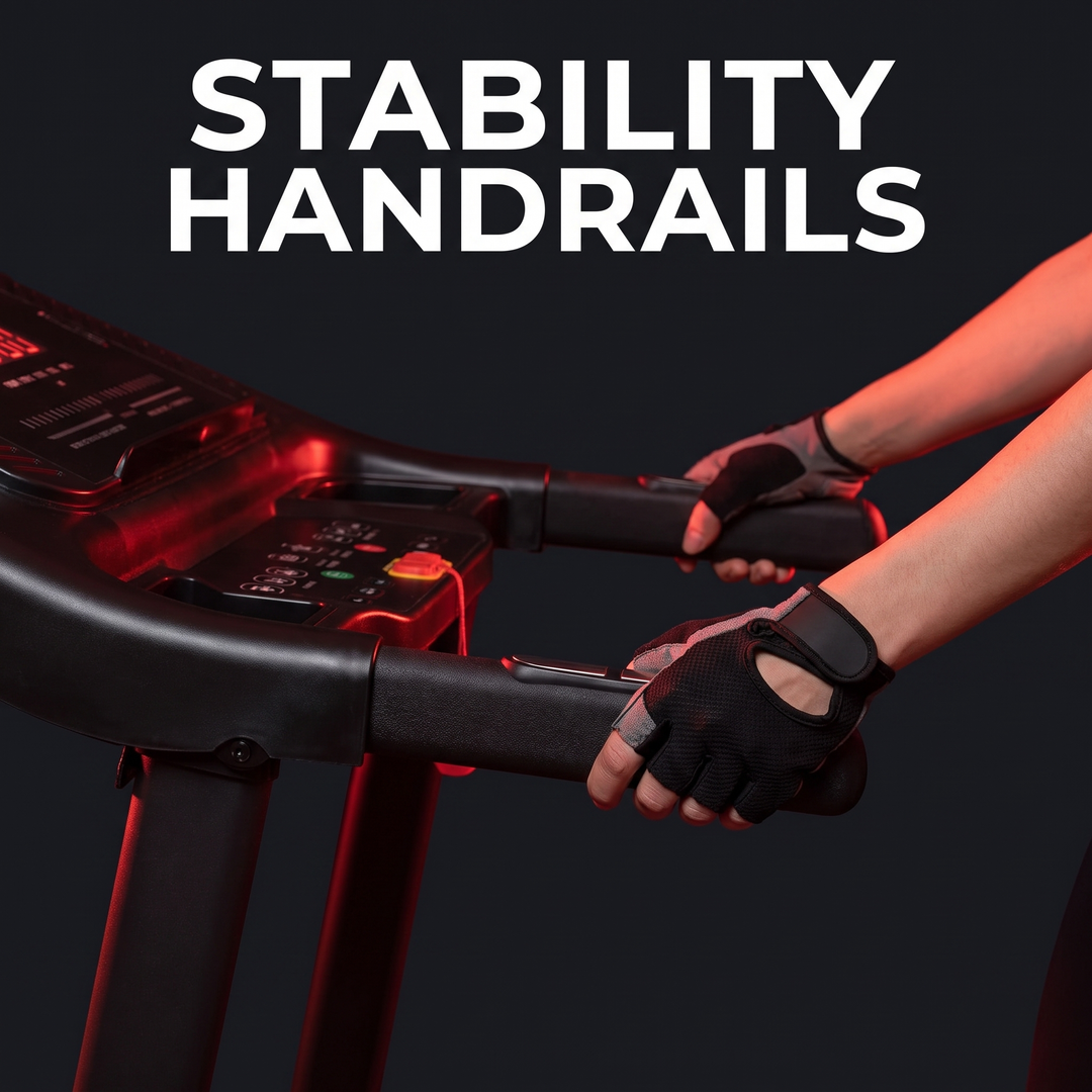 Adjustable Incline Treadmill 4-in-1 Home Treadmill - Stability Handrail Detail