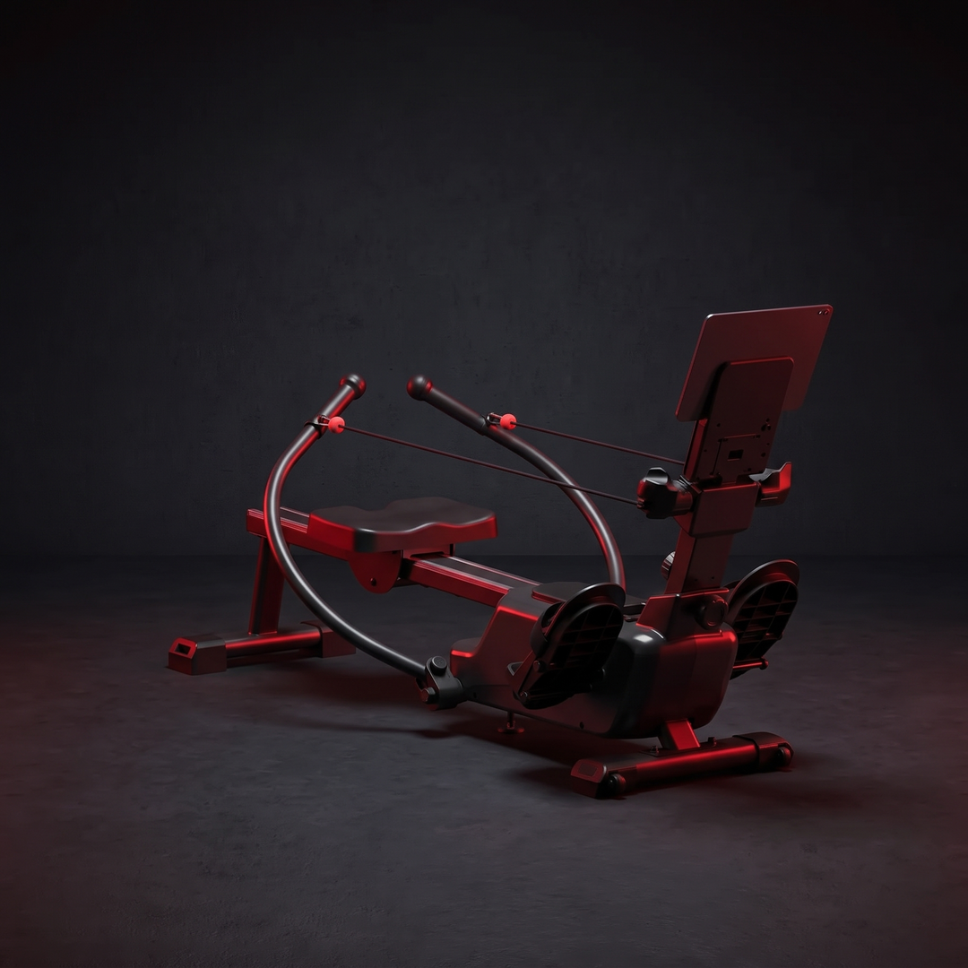 PHYSIOATHLETX Magnetic Rowing Machine - Side Profile