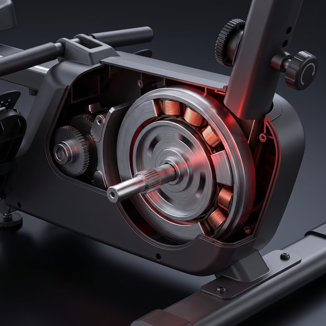 PHYSIOATHLETX Magnetic Rowing Machine - Ultra-Quiet Magnetic Flywheel