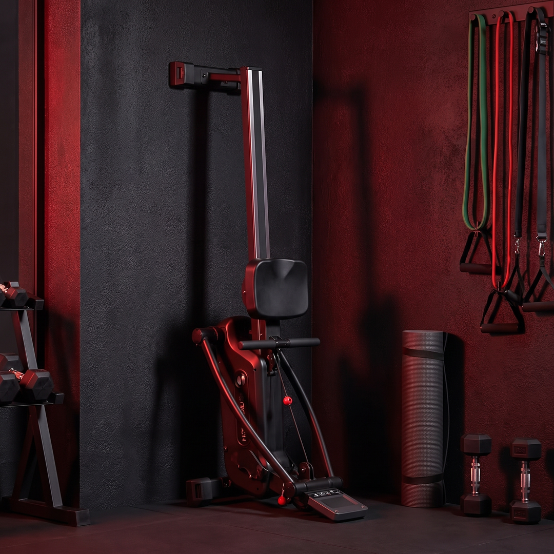 PHYSIOATHLETX Magnetic Rowing Machine - Compact Storage