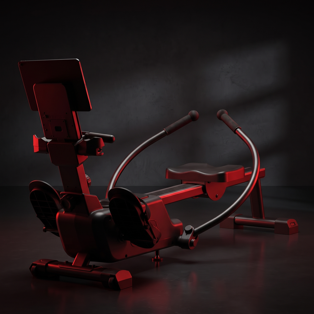 Adjustable Magnetic Rowing Machine - Low Angle View