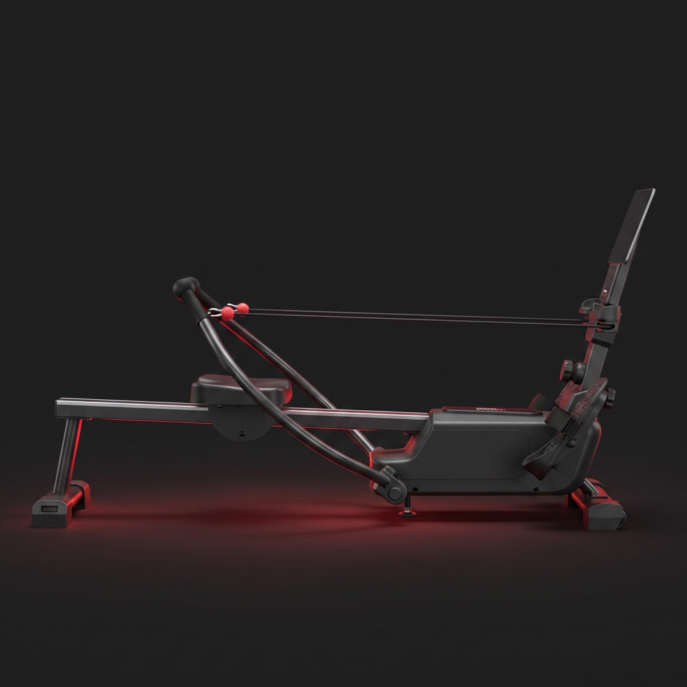 Adjustable Magnetic Rowing Machine - Side Profile