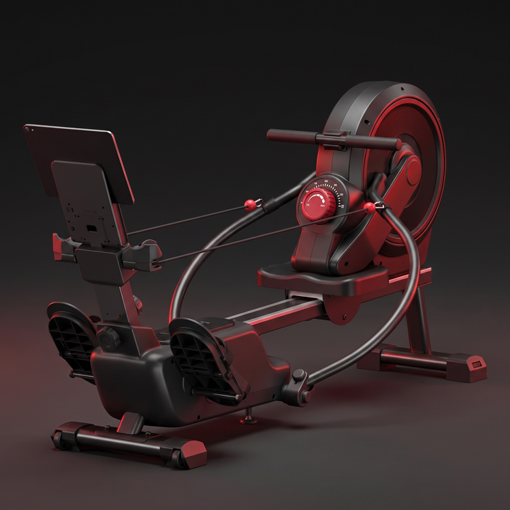 Adjustable Magnetic Rowing Machine - Rear View