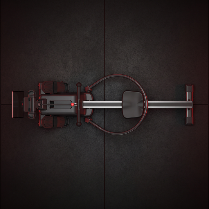 Adjustable Magnetic Rowing Machine - Top-Down Flat Lay
