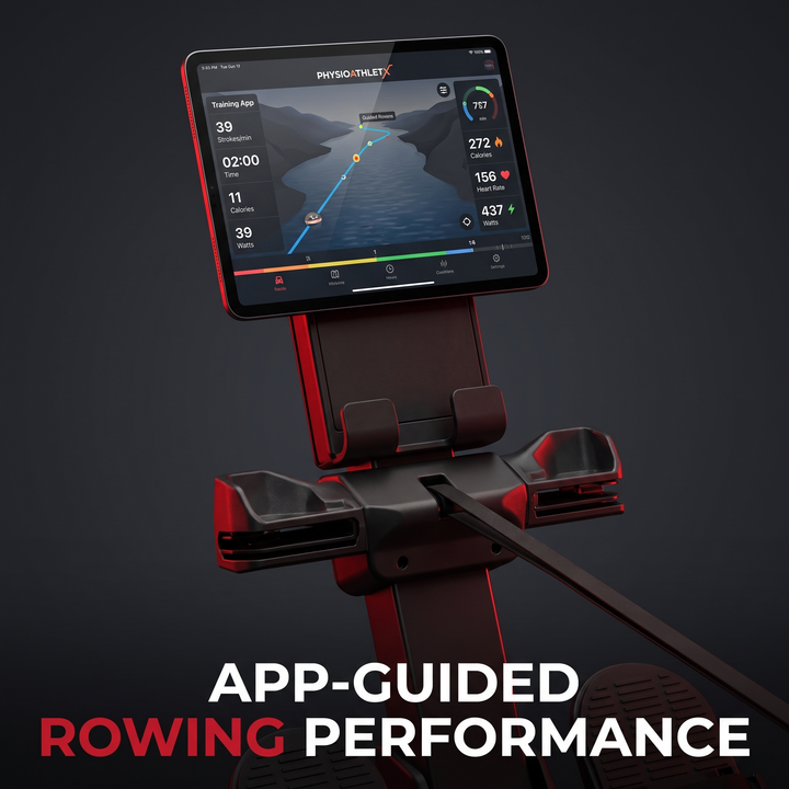 Adjustable Magnetic Rowing Machine - App-Guided Training Display