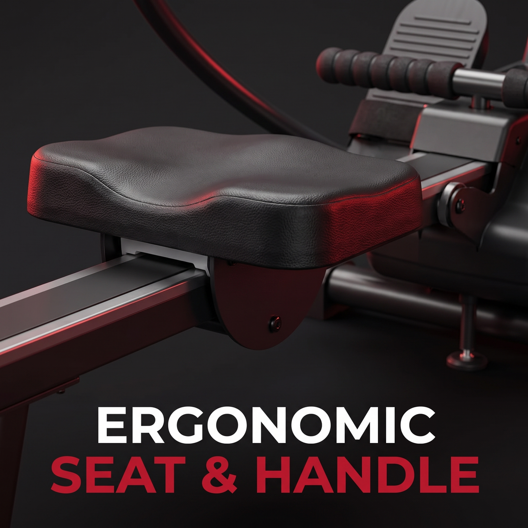 Adjustable Magnetic Rowing Machine - Ergonomic Seat and Handle