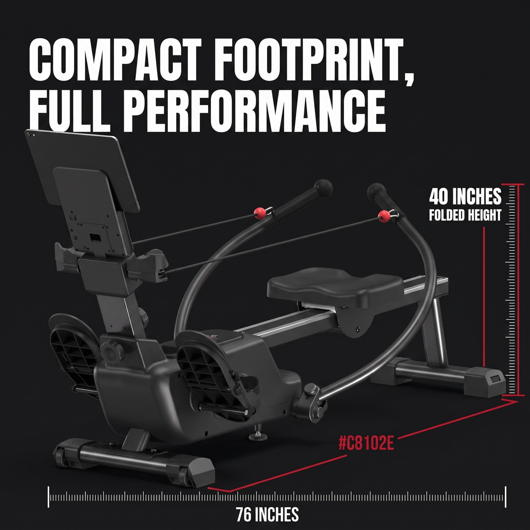 Adjustable Magnetic Rowing Machine - Size and Footprint